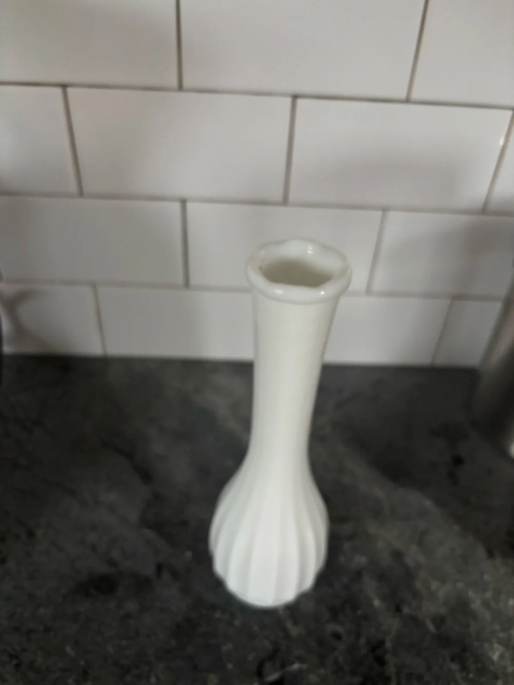White Ceramic Bud Vase - Sleek Home Accent